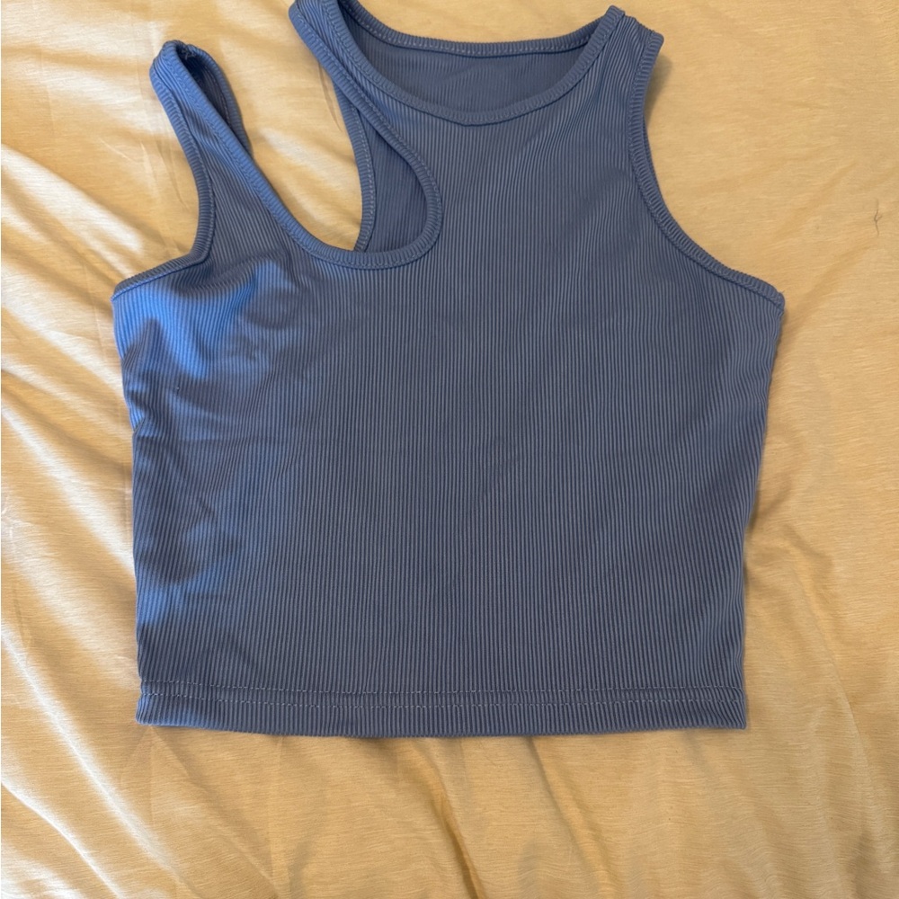 SHEIN Navy Ribbed Tank Top